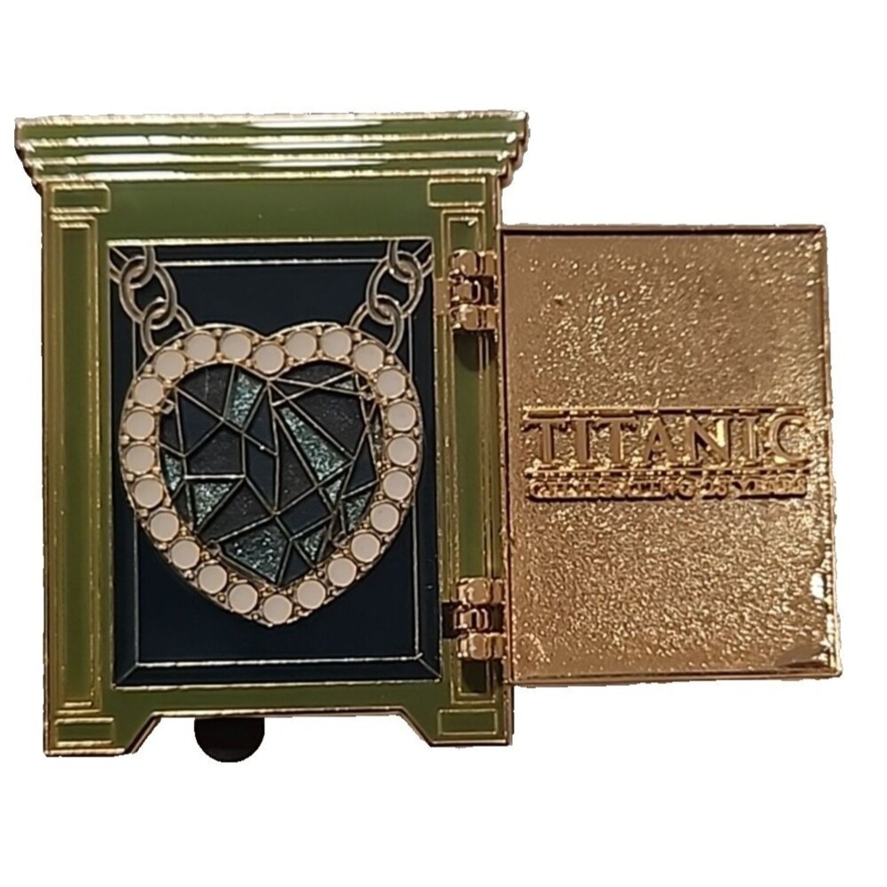 Disney Pin Titanic Heart of the Ocean Hinged Safe 25th Anniversary DS 153446